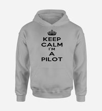 Thumbnail for Keep Calm I'm a Pilot Designed Hoodies