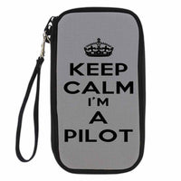 Thumbnail for Keep Calm I'm a Pilot Designed Travel Cases & Wallets