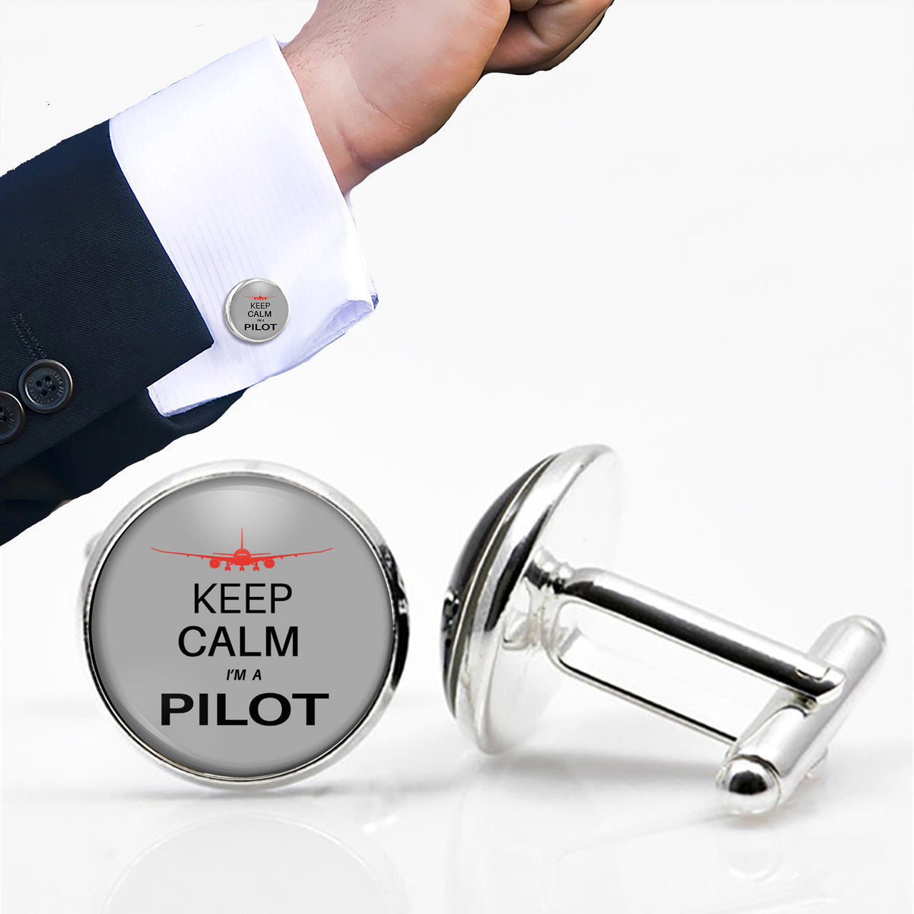 Pilot (777 Silhouette) Designed Cuff Links