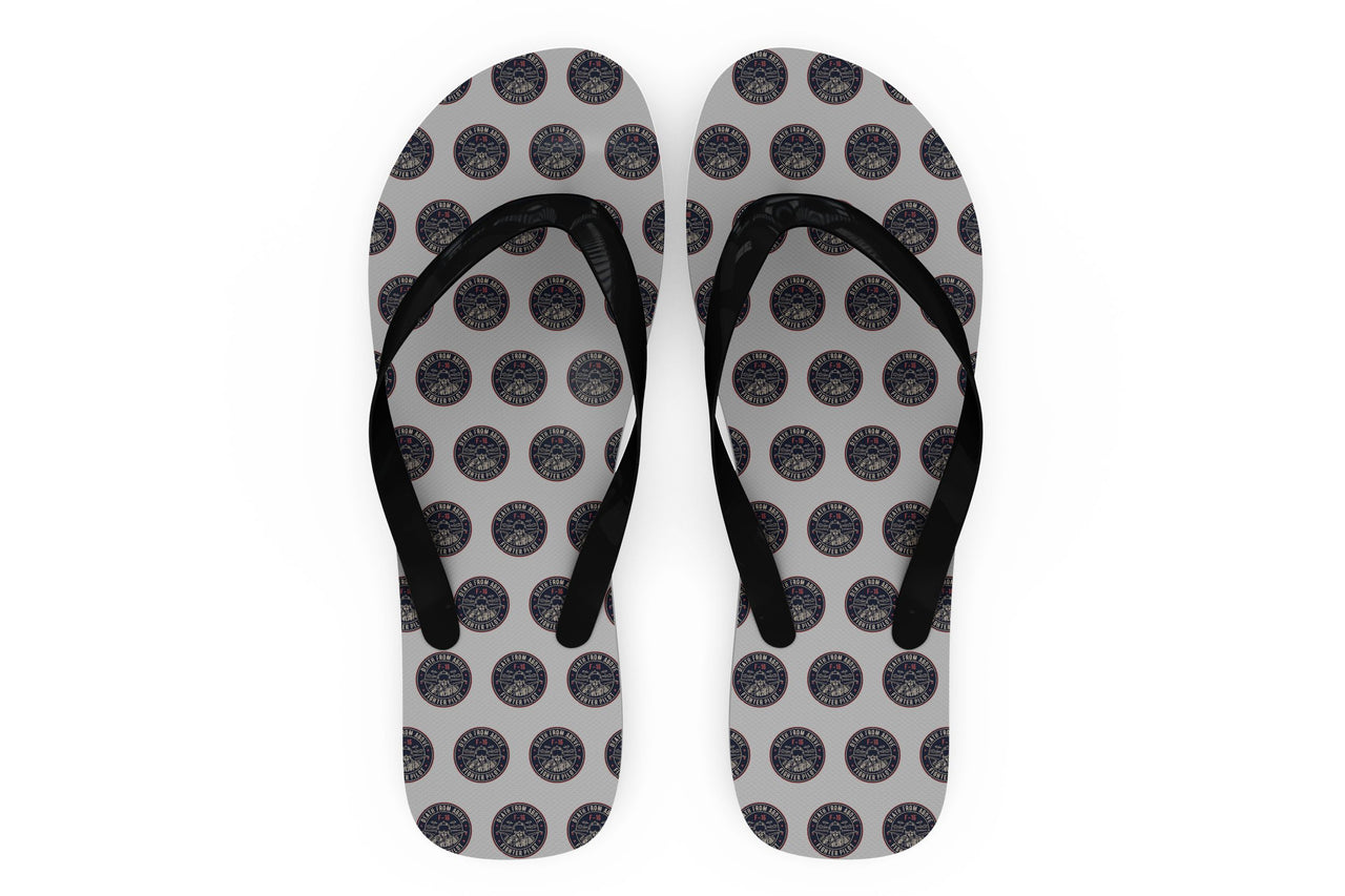 Fighter Jet 16 - Death From Above Designed Slippers (Flip Flops)