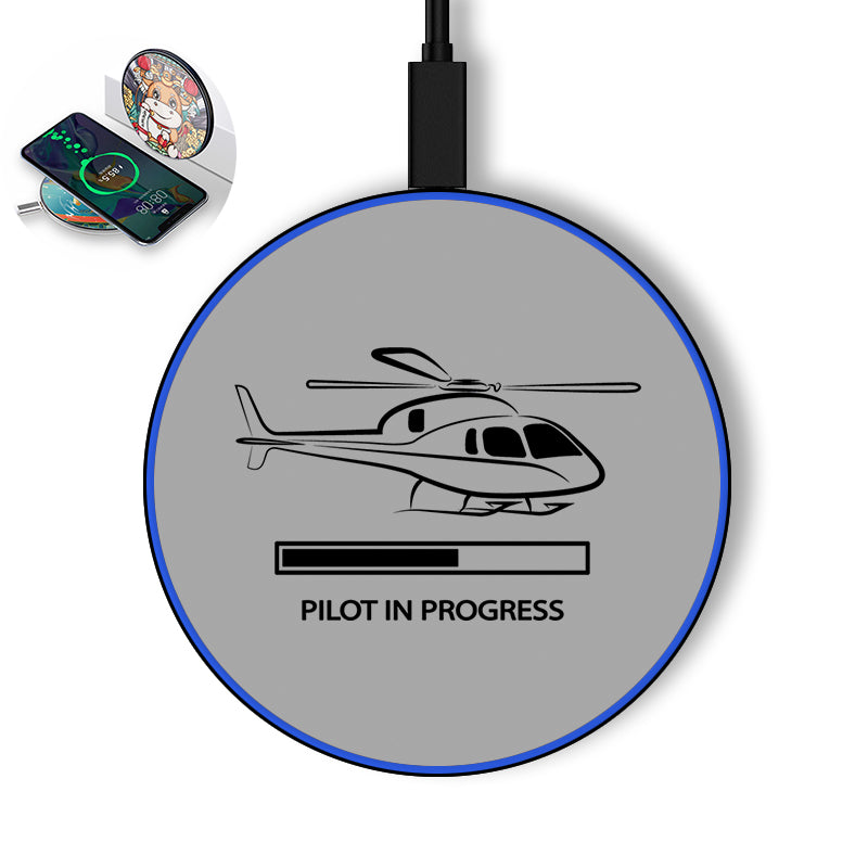 Pilot In Progress (Helicopter) Designed Wireless Chargers