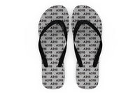 Thumbnail for A310 Flat Text Designed Slippers (Flip Flops)