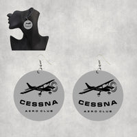 Thumbnail for Cessna Aeroclub Designed Wooden Drop Earrings