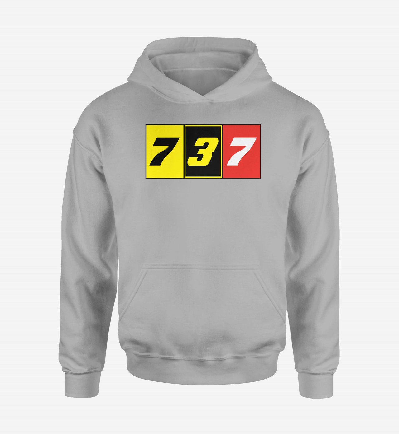 Flat Colourful 737 Designed Hoodies