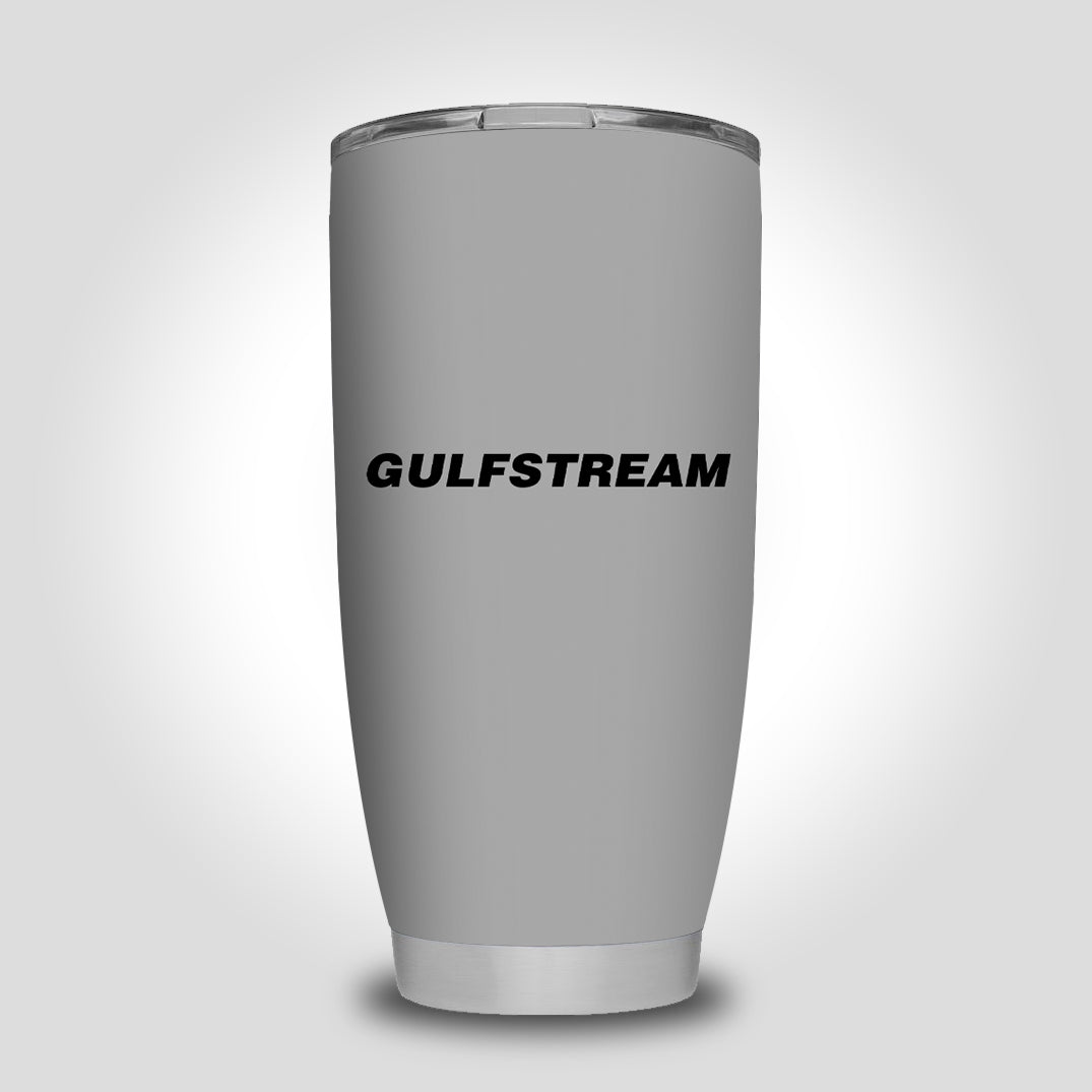 Gulfstream & Text Designed Tumbler Travel Mugs