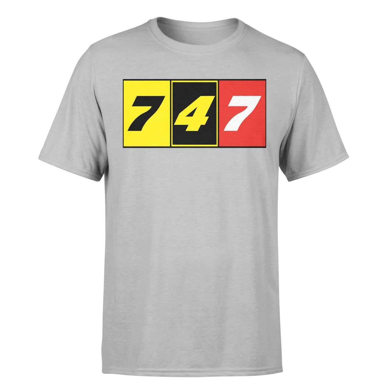Flat Colourful 747 Designed T-Shirts
