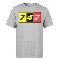 Thumbnail for Flat Colourful 747 Designed T-Shirts