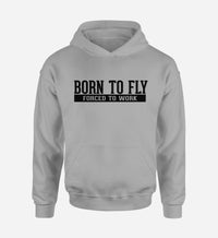 Thumbnail for Born To Fly Forced To Work Designed Hoodies