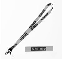 Thumbnail for Cabin Crew Text Designed Lanyard & ID Holders