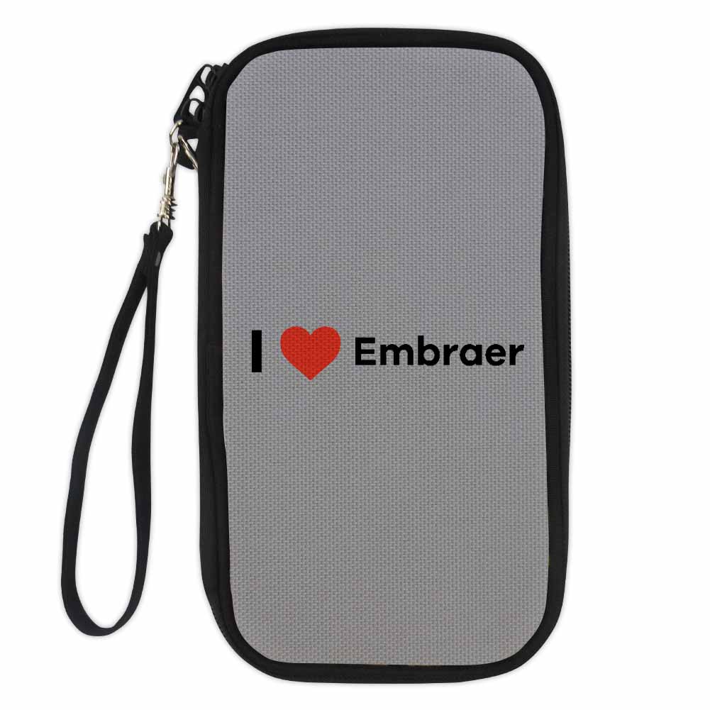 I Love Embraer Designed Travel Cases & Wallets