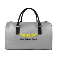 Thumbnail for Custom Name (Badge 2) Designed Leather Travel Bag