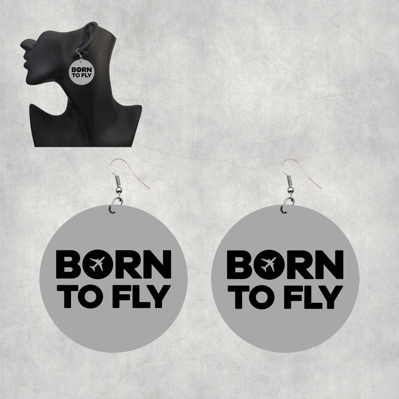 Born To Fly Special Designed Wooden Drop Earrings