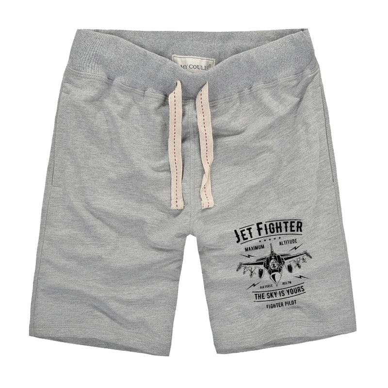 Jet Fighter - The Sky is Yours Designed Cotton Shorts