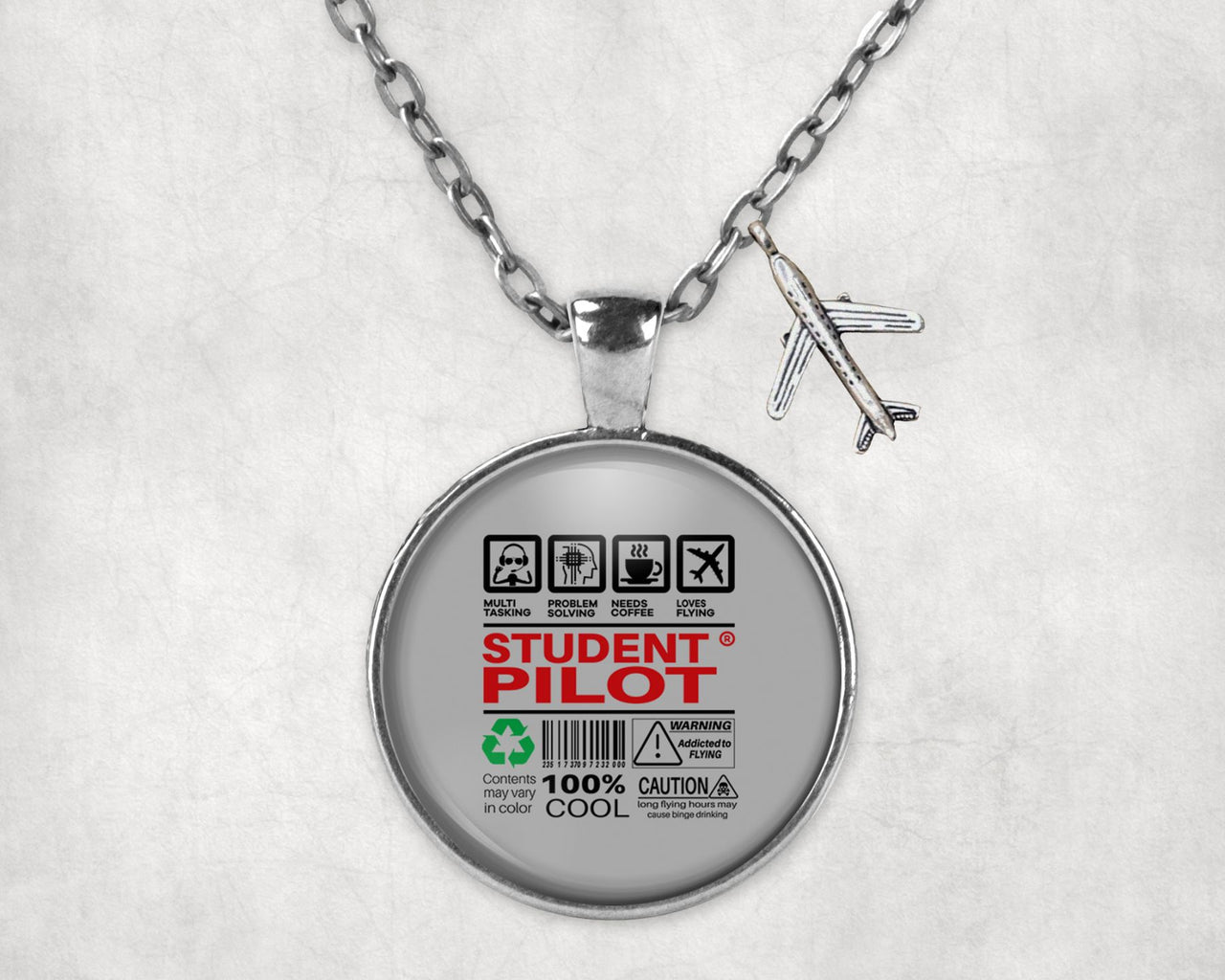 Student Pilot Label Designed Necklaces