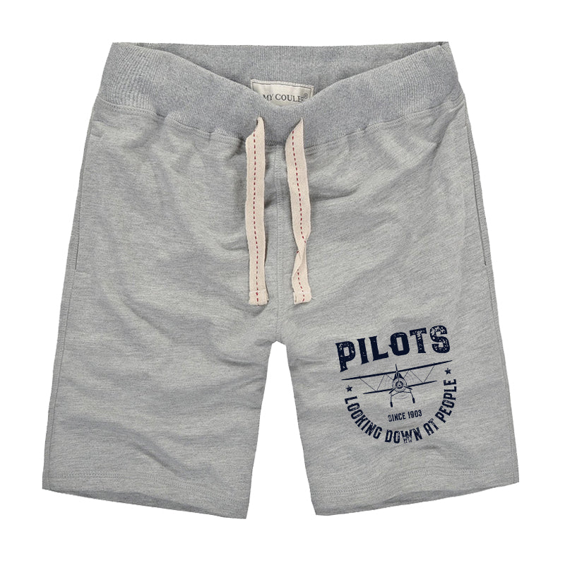 Pilots Looking Down at People Since 1903 Designed Cotton Shorts