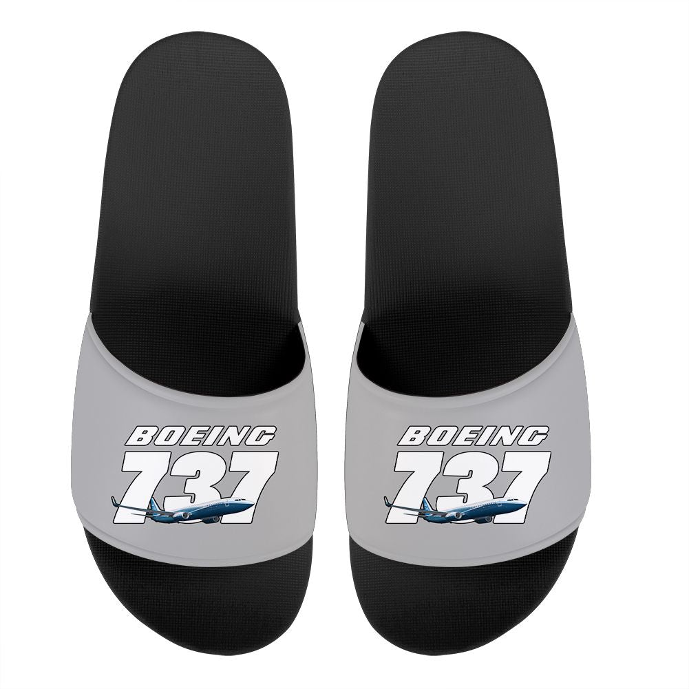 Super Boeing 737+Text Designed Sport Slippers