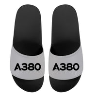 Thumbnail for A380 Flat Text Designed Sport Slippers