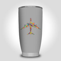 Thumbnail for Colourful Airplane Designed Tumbler Travel Mugs