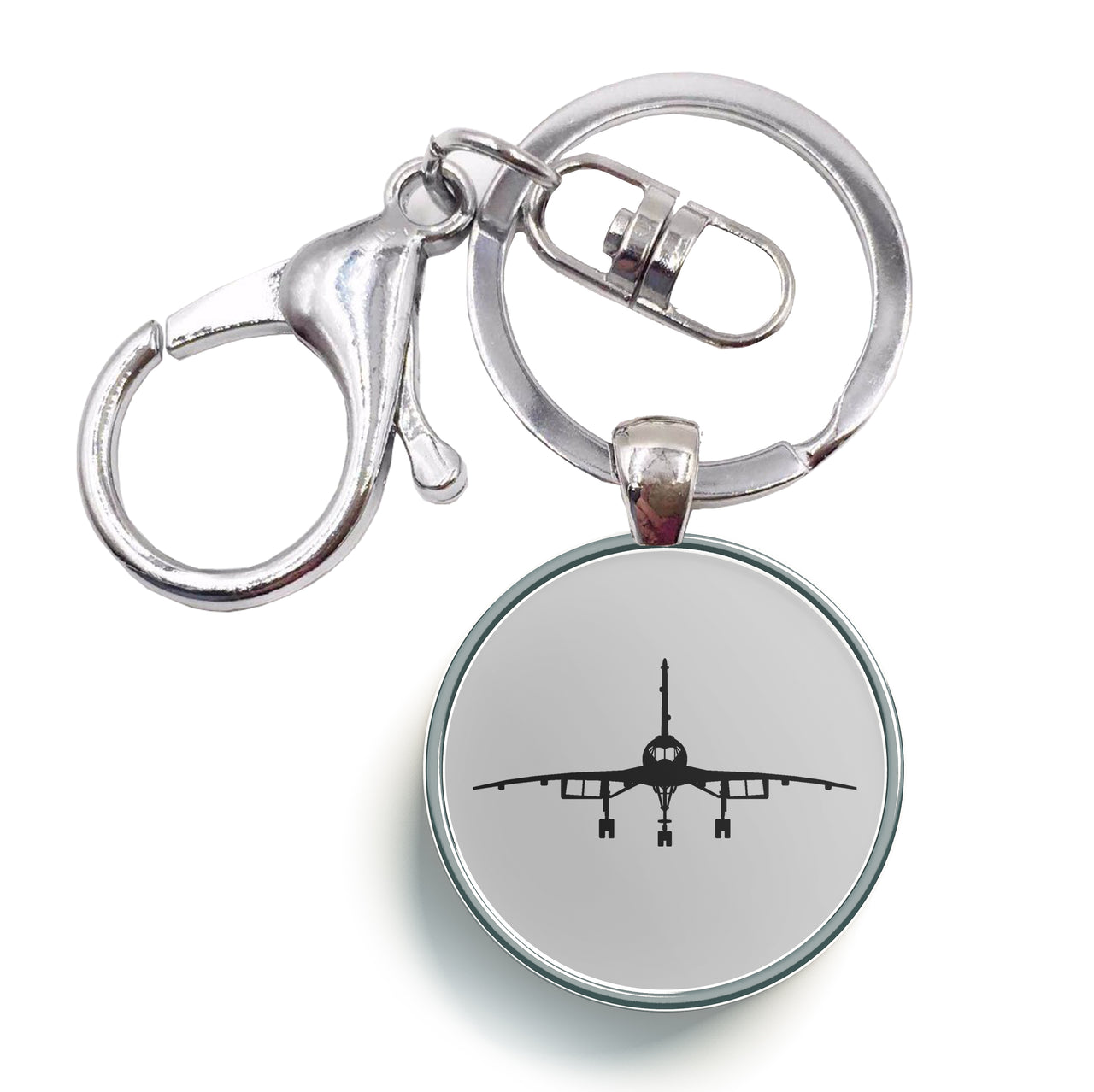 Concorde Silhouette Designed Circle Key Chains