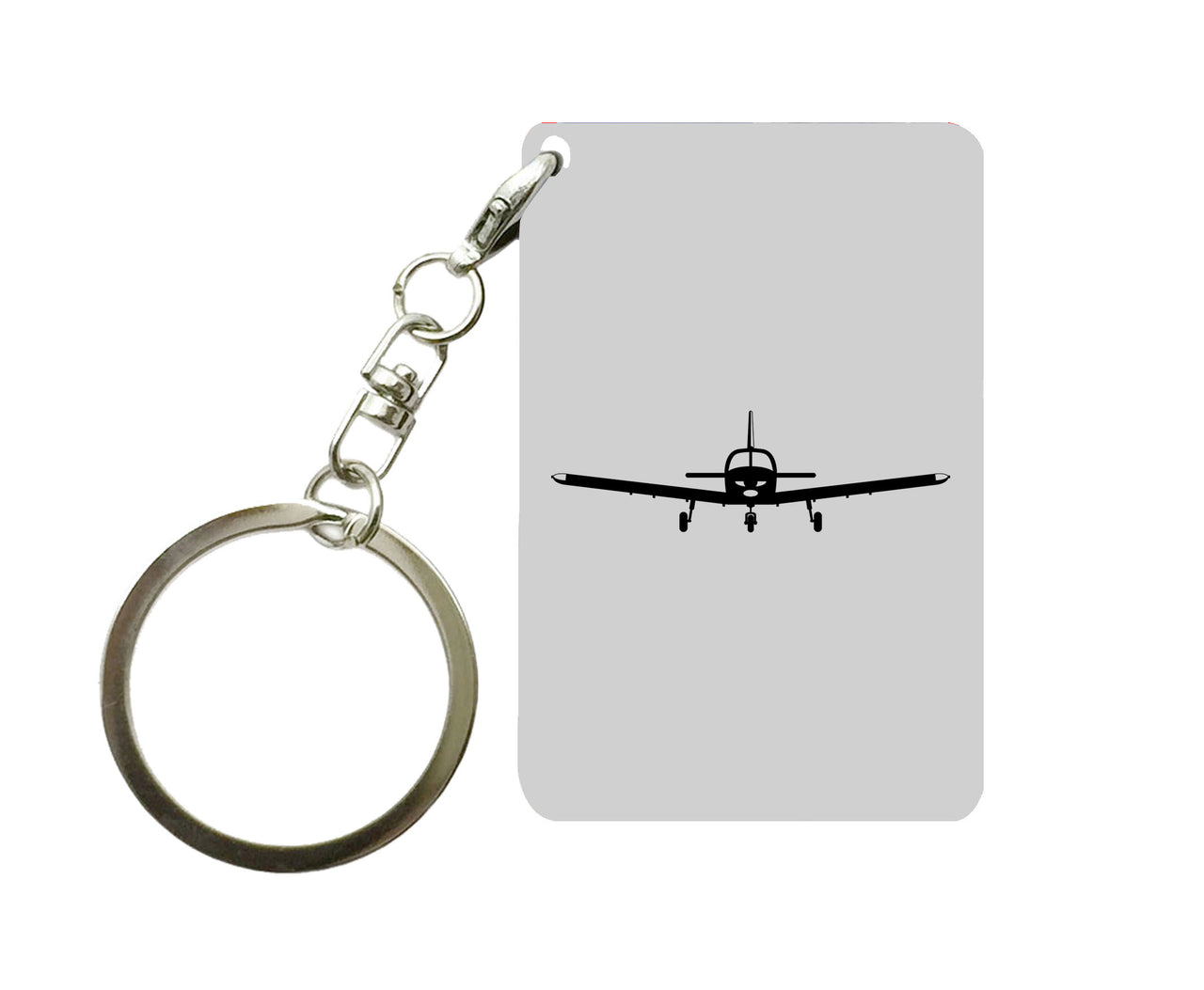 Piper PA28 Silhouette Plane Designed Key Chains