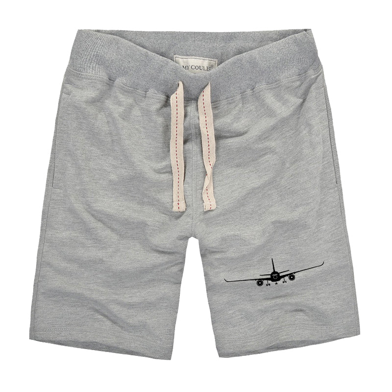 Airbus A350 Silhouette Designed Cotton Shorts