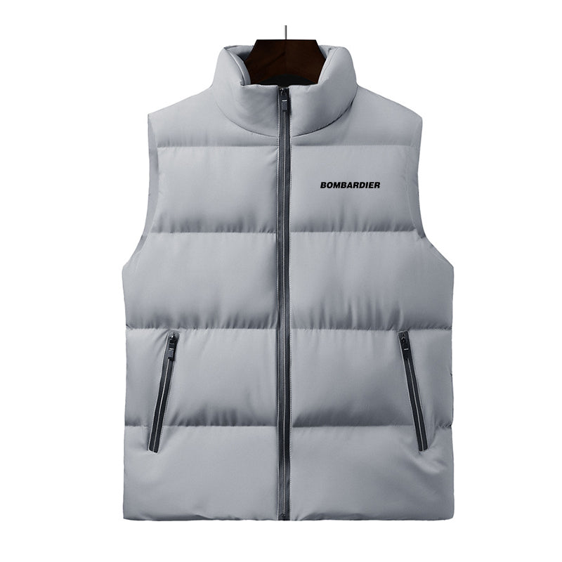 Bombardier & Text Designed Puffy Vests