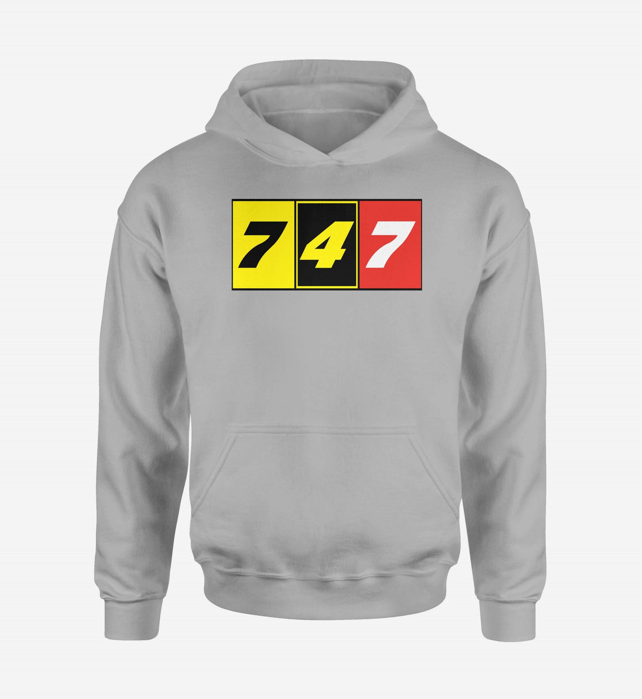 Flat Colourful 747 Designed Hoodies