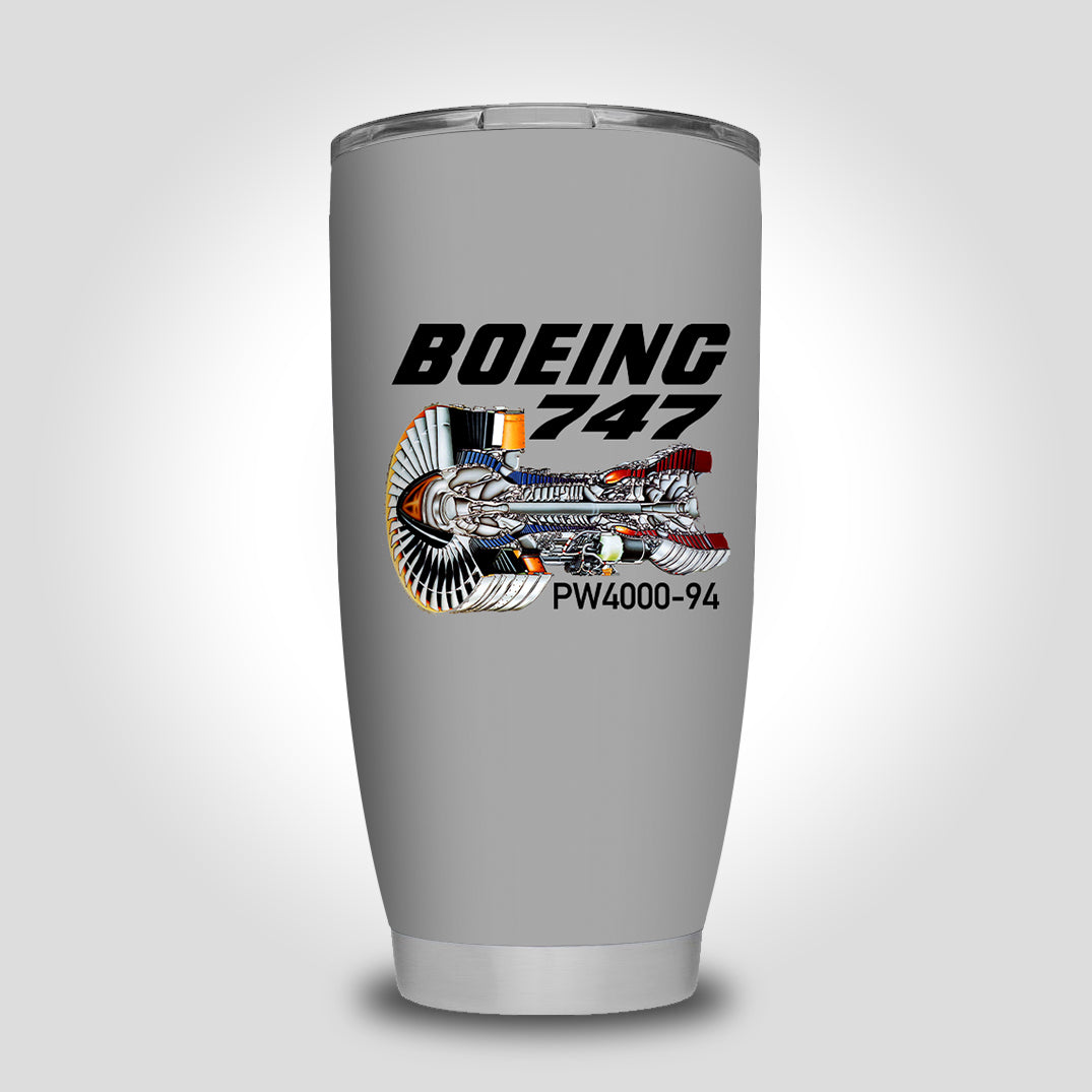 Boeing 747 & PW4000-94 Engine Designed Tumbler Travel Mugs