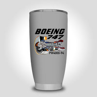 Thumbnail for Boeing 747 & PW4000-94 Engine Designed Tumbler Travel Mugs