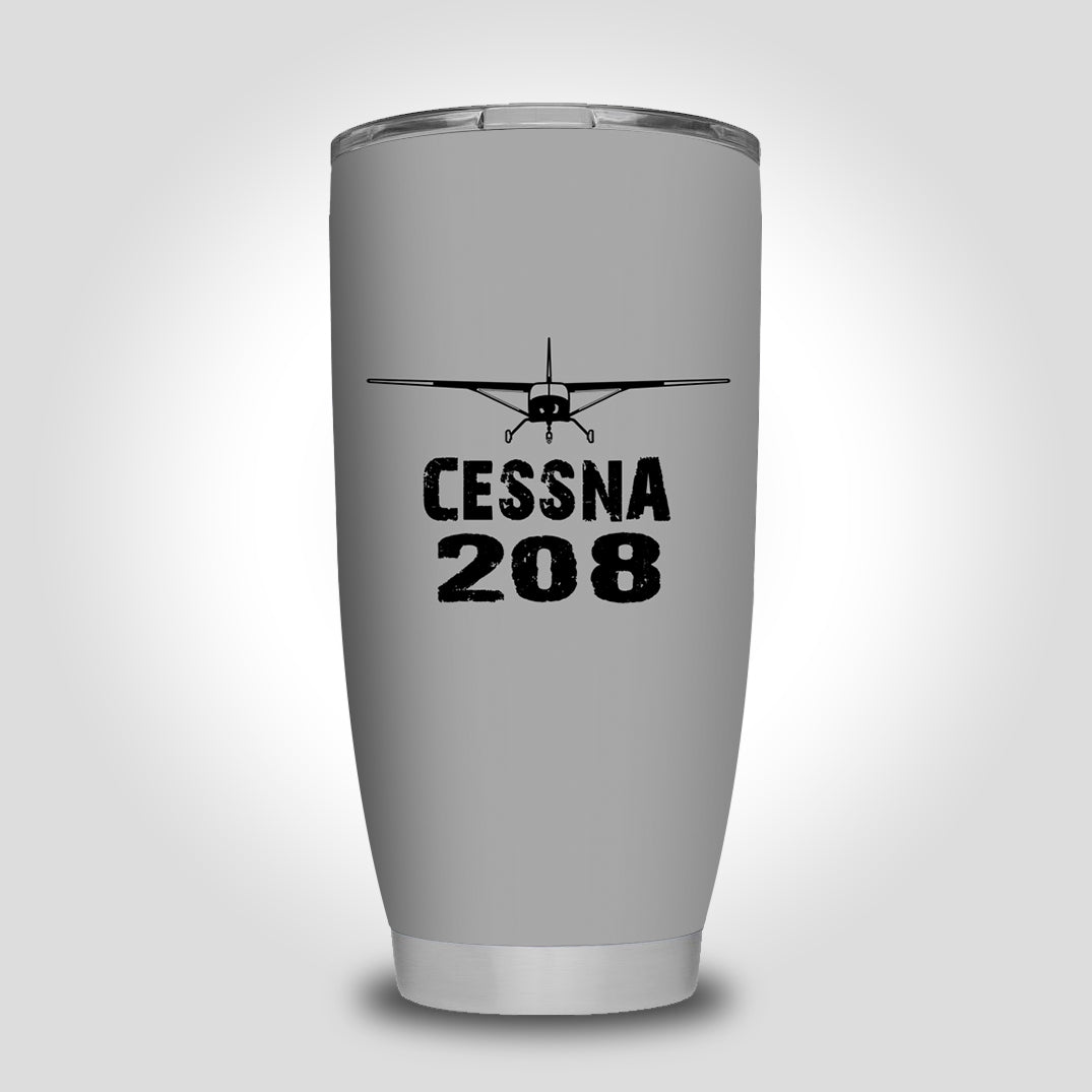 Cessna 208 & Plane Designed Tumbler Travel Mugs