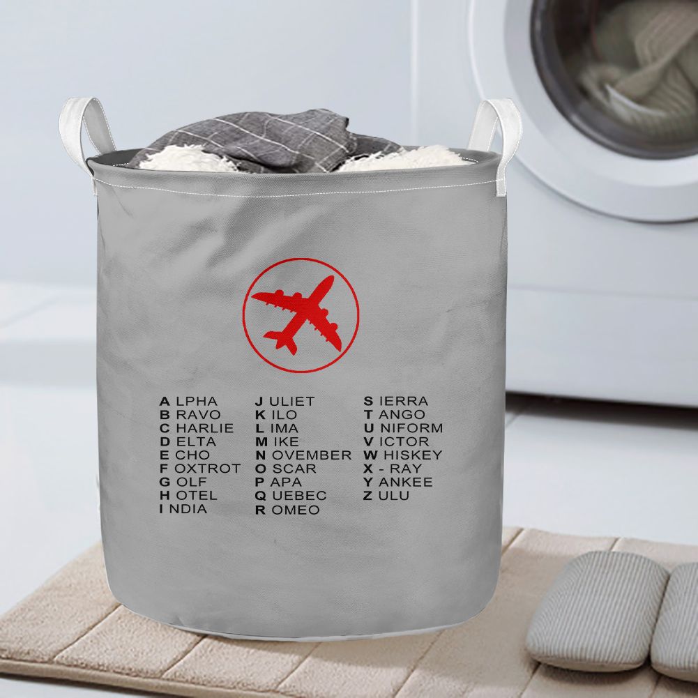 Aviation Alphabet 2 Designed Laundry Baskets
