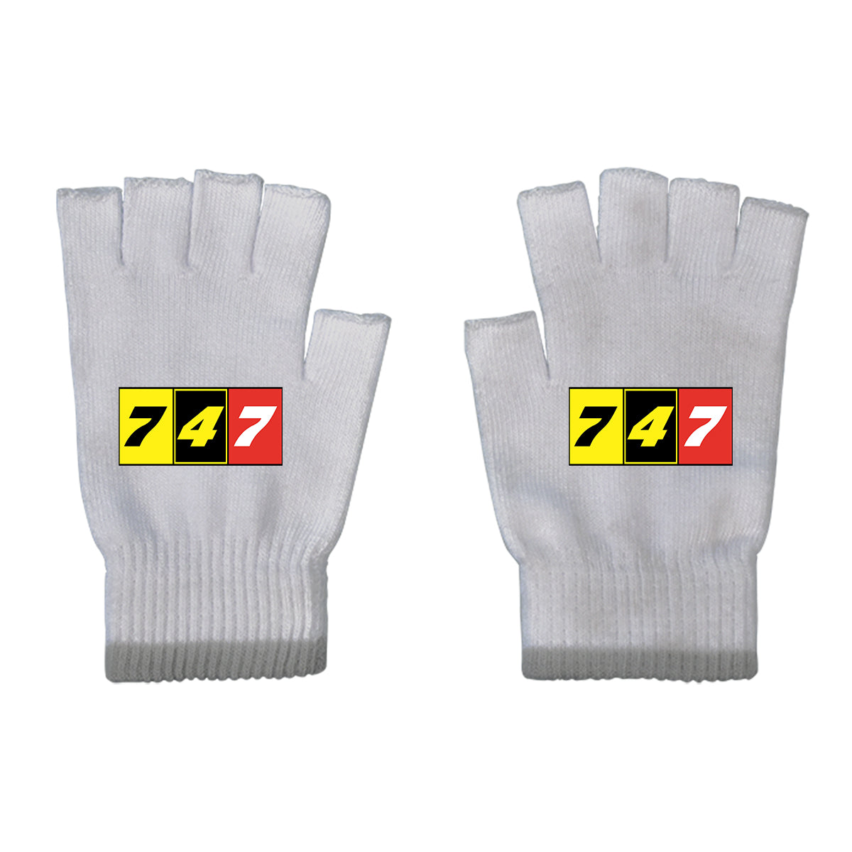 Flat Colourful 747 Designed Cut Gloves