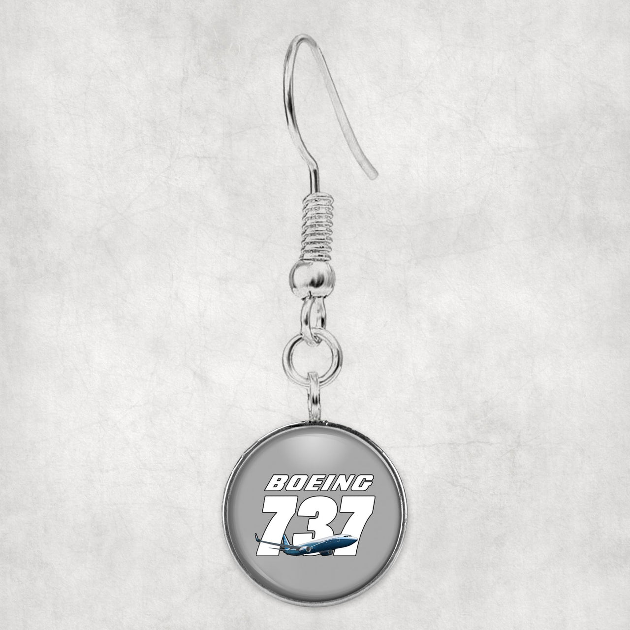 Super Boeing 737+Text Designed Earrings