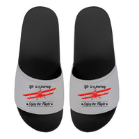 Thumbnail for Life is a journey Enjoy the Flight Designed Sport Slippers