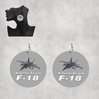 Thumbnail for The McDonnell Douglas F18 Designed Wooden Drop Earrings