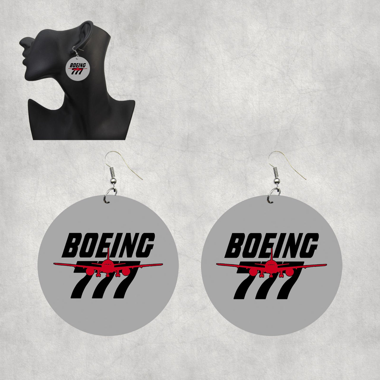 Amazing Boeing 777 Designed Wooden Drop Earrings