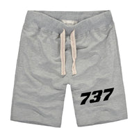 Thumbnail for 737 Flat Text Designed Cotton Shorts