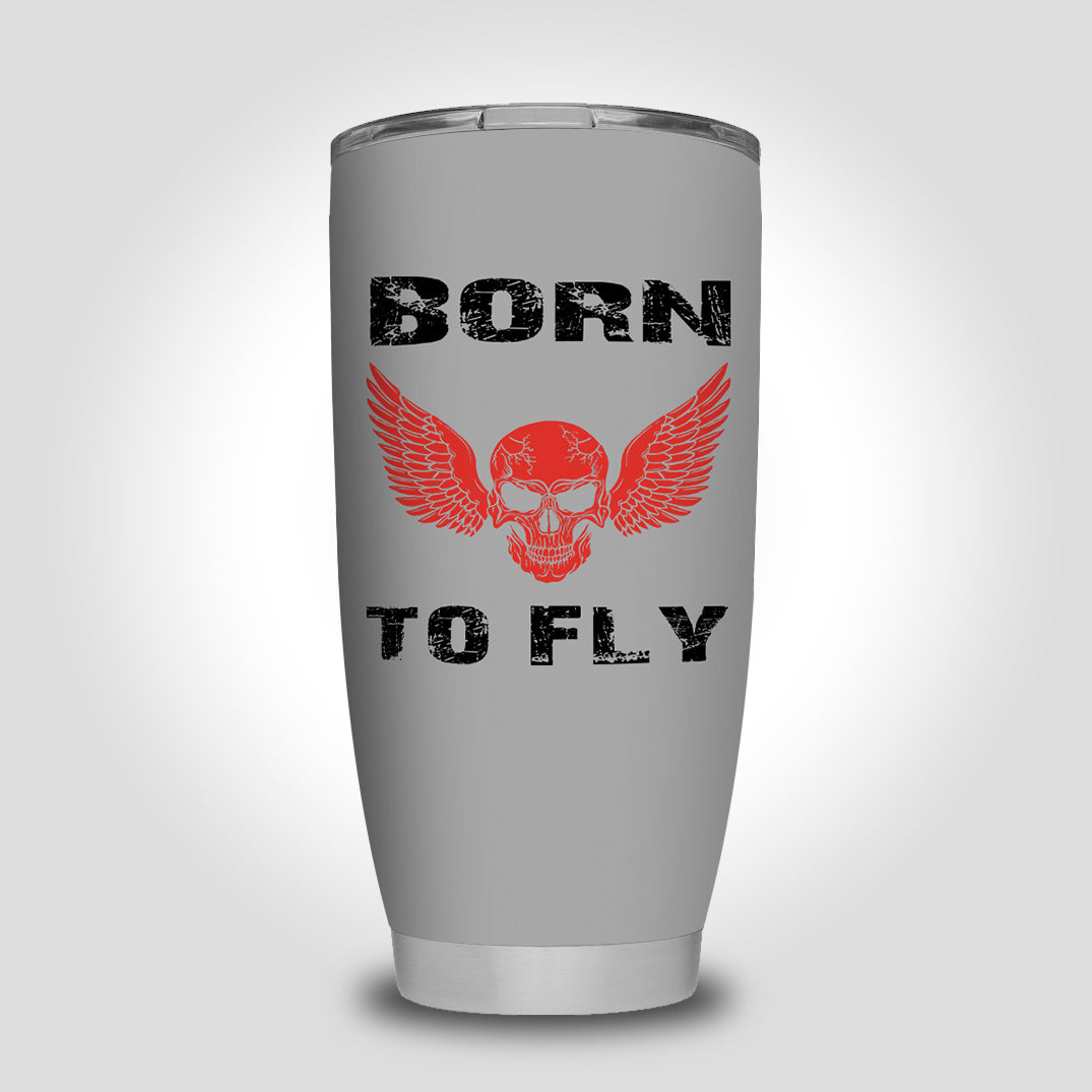 Born To Fly SKELETON Designed Tumbler Travel Mugs