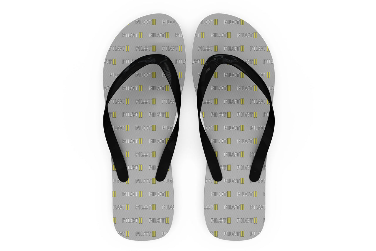 Pilot & Stripes (2 Lines) Designed Slippers (Flip Flops)