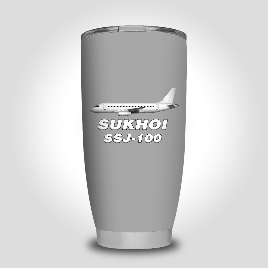 Sukhoi Superjet 100 Designed Tumbler Travel Mugs