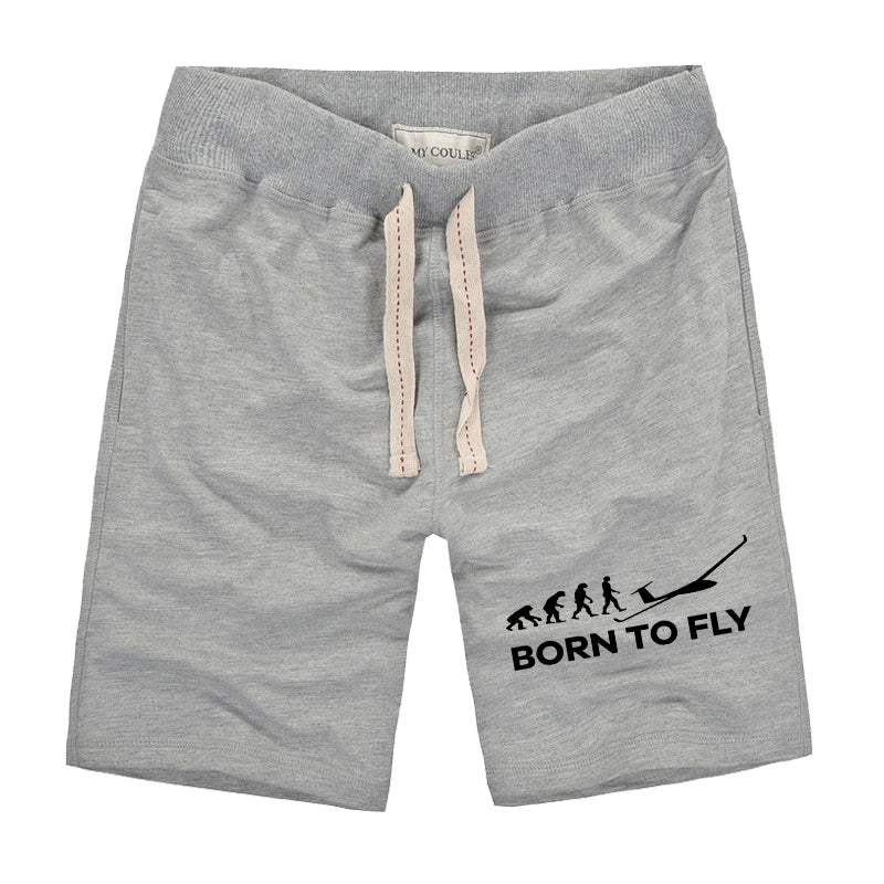 Born To Fly Glider Designed Cotton Shorts