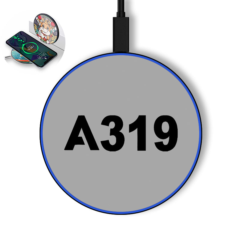 A319 Flat Text Designed Wireless Chargers