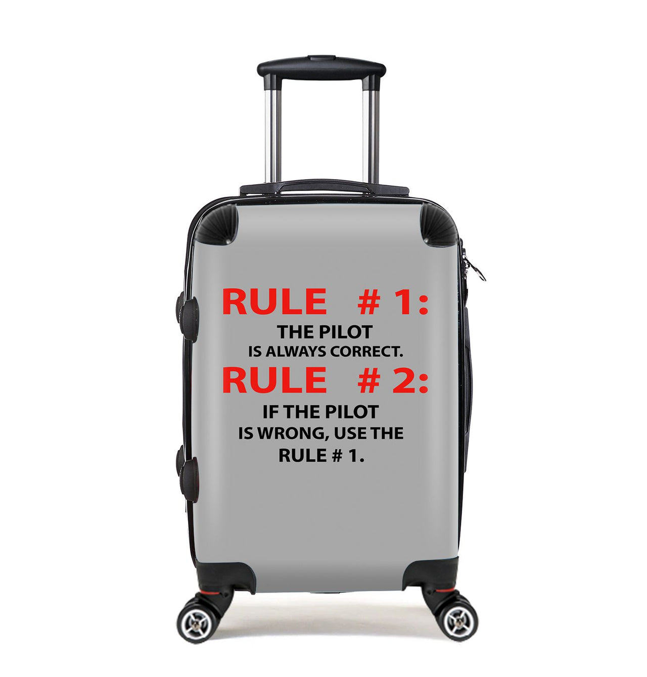 Rule 1 - Pilot is Always Correct Designed Cabin Size Luggages