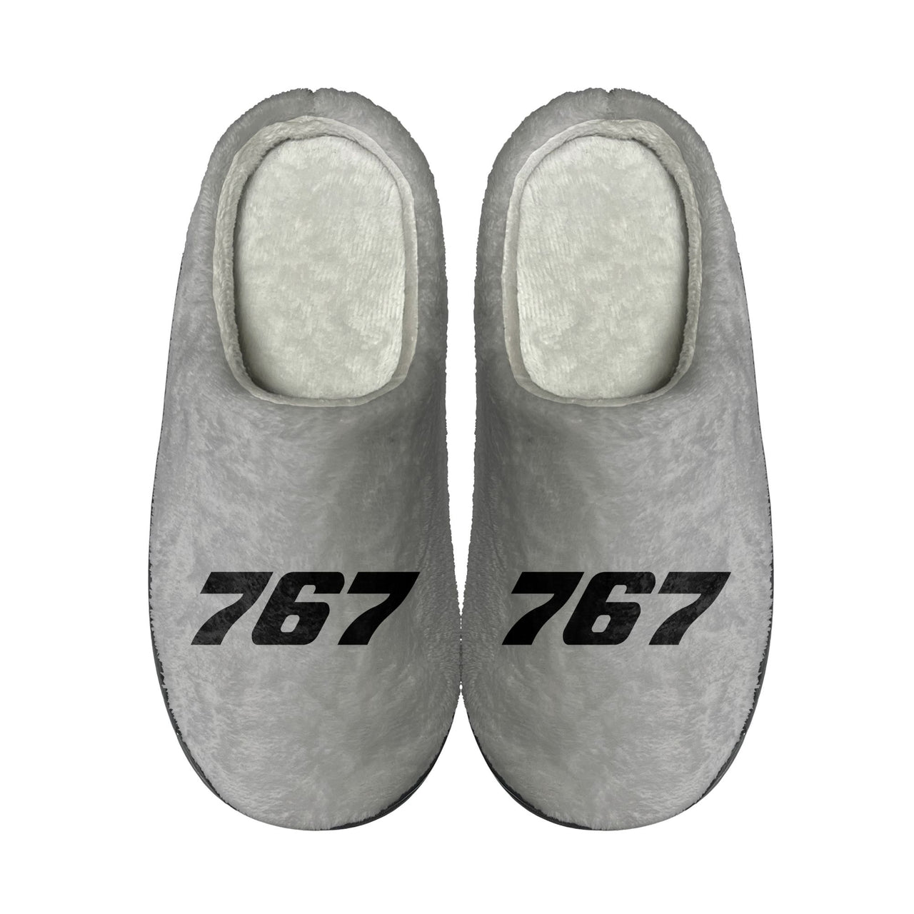 767 Flat Text Designed Cotton Slippers