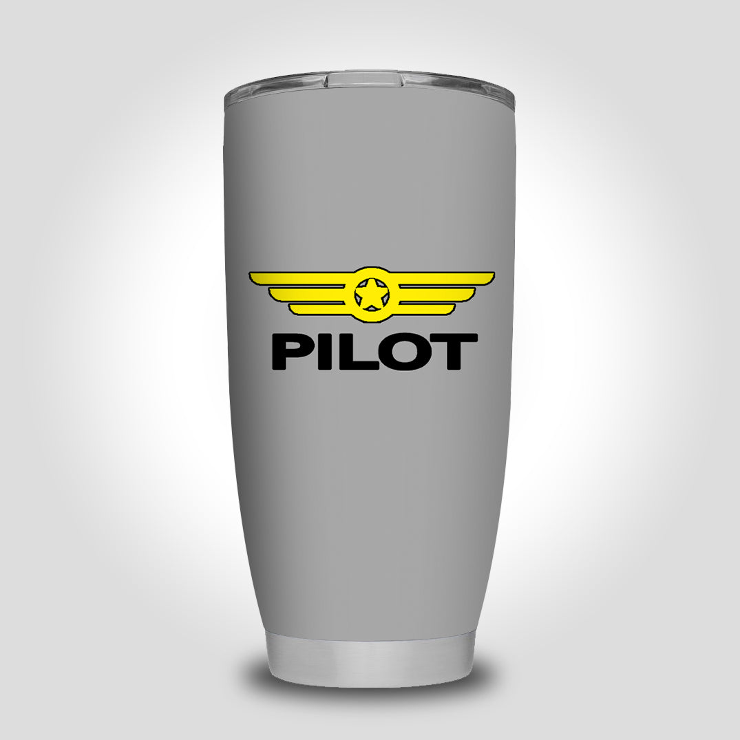 Pilot & Badge Designed Tumbler Travel Mugs