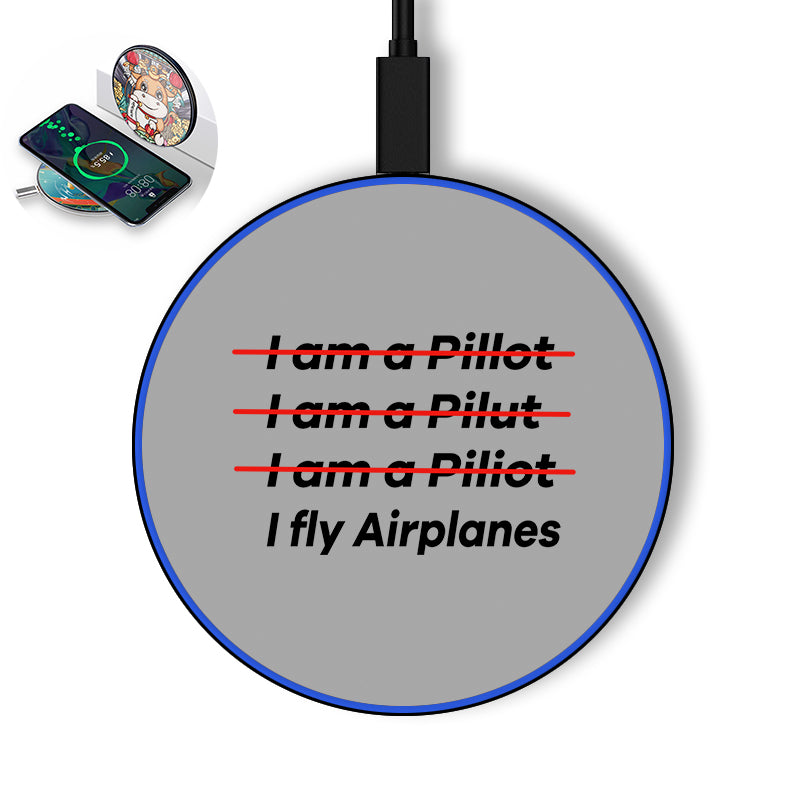 I Fly Airplanes Designed Wireless Chargers