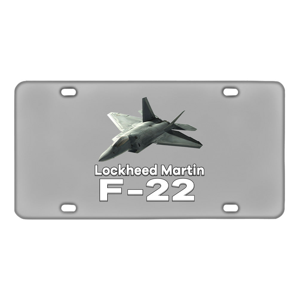The Lockheed Martin F22 Designed Metal (License) Plates