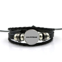 Thumbnail for Gulfstream & Text Designed Leather Bracelets