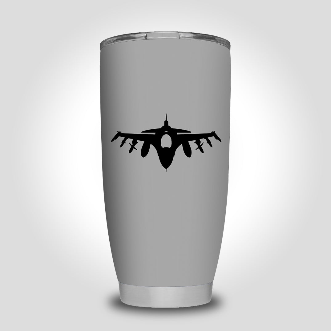 Fighter Jet 16 Silhouette Designed Tumbler Travel Mugs