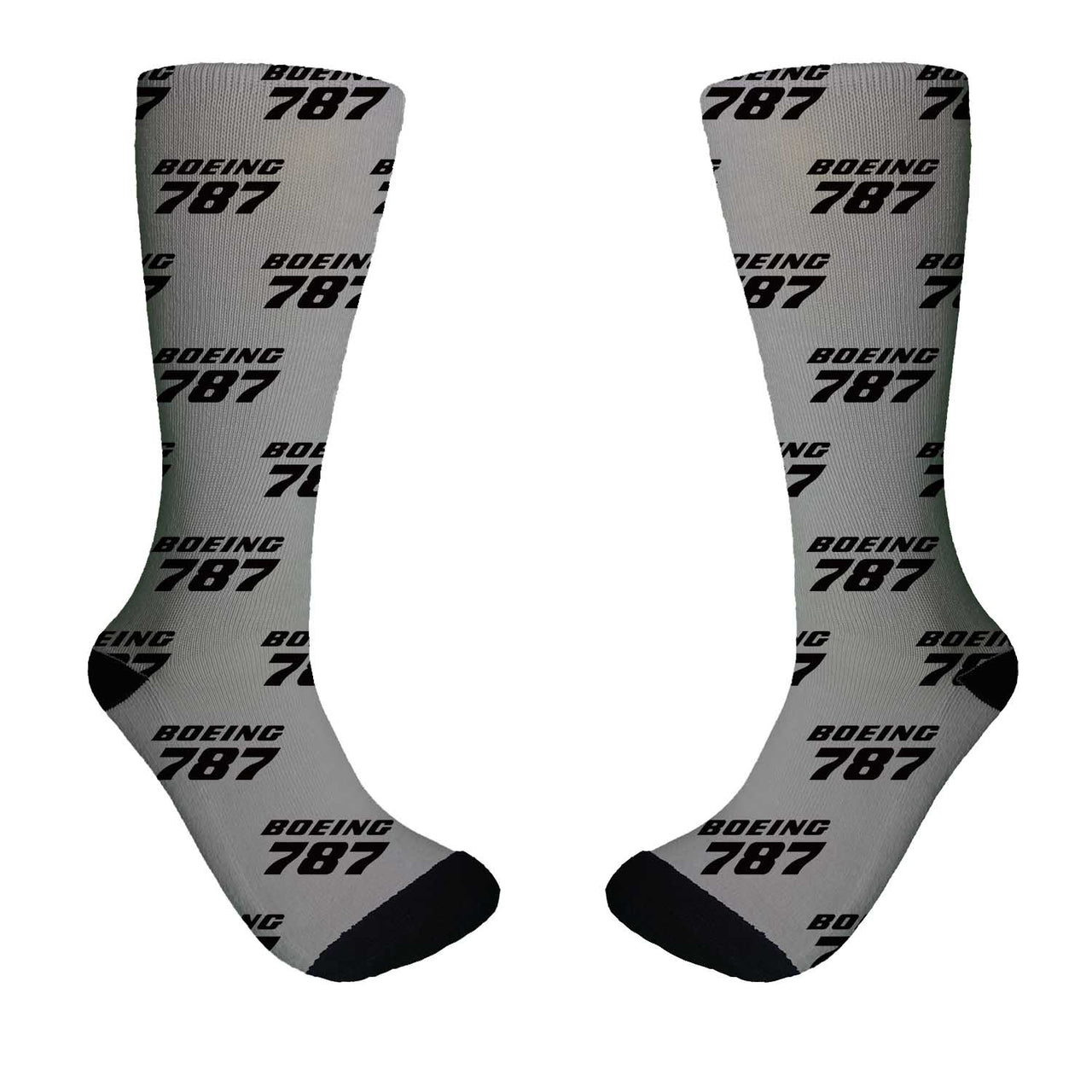Boeing 787 & Text Designed Socks